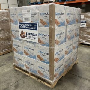 Water wipes baby pallets