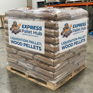 Wood pellets pallets
