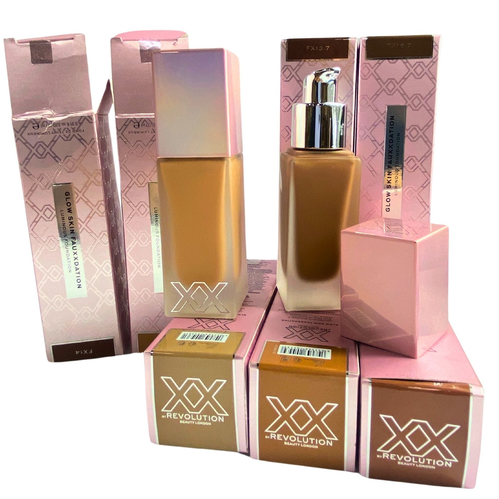 XX Revolution Glow Skin Fauxxdation Luminous Foundation Assorted Mix (30 Pcs Lot) - Image 4